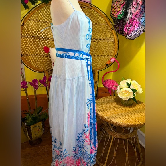 Lilly Pulitzer NWT Saylar Maxi Dress Naut Today ⚓️ Size 14 - Picture 11 of 16